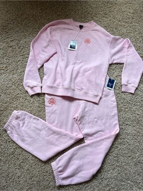 Roller Rabbit x Target Pink Crewneck Sweatshirt AND Sweatpants Set NWT Sz M